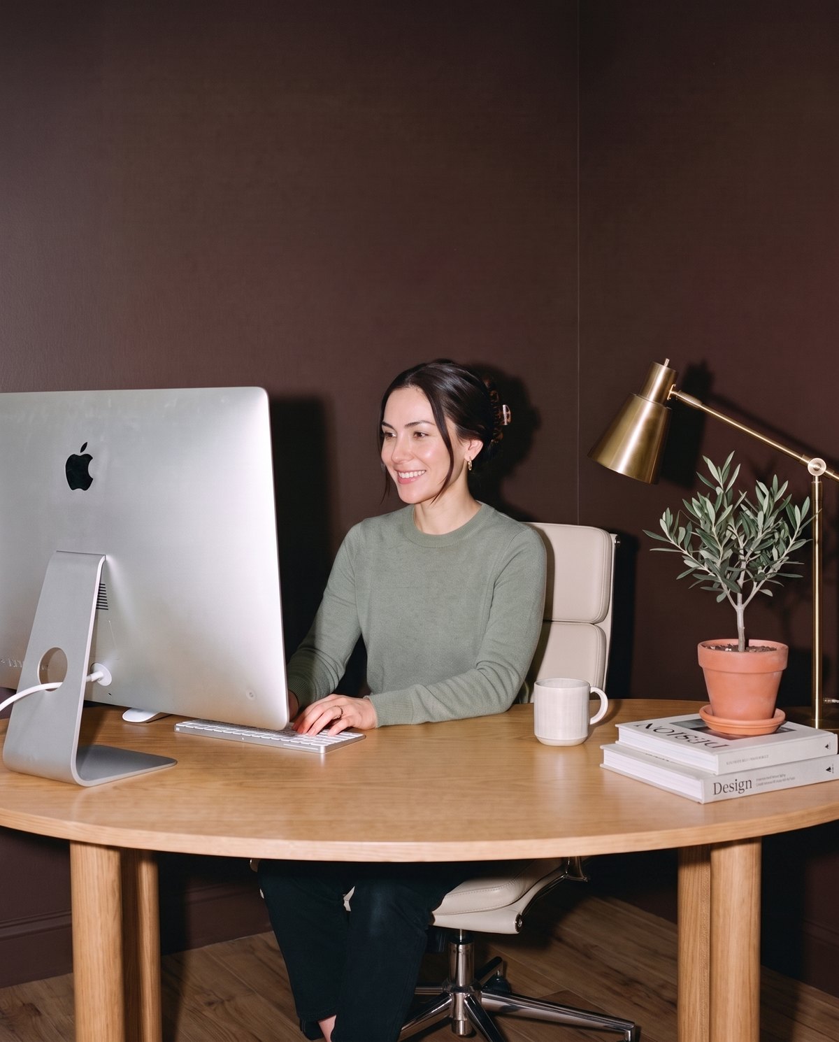 Brand manager working at her desk